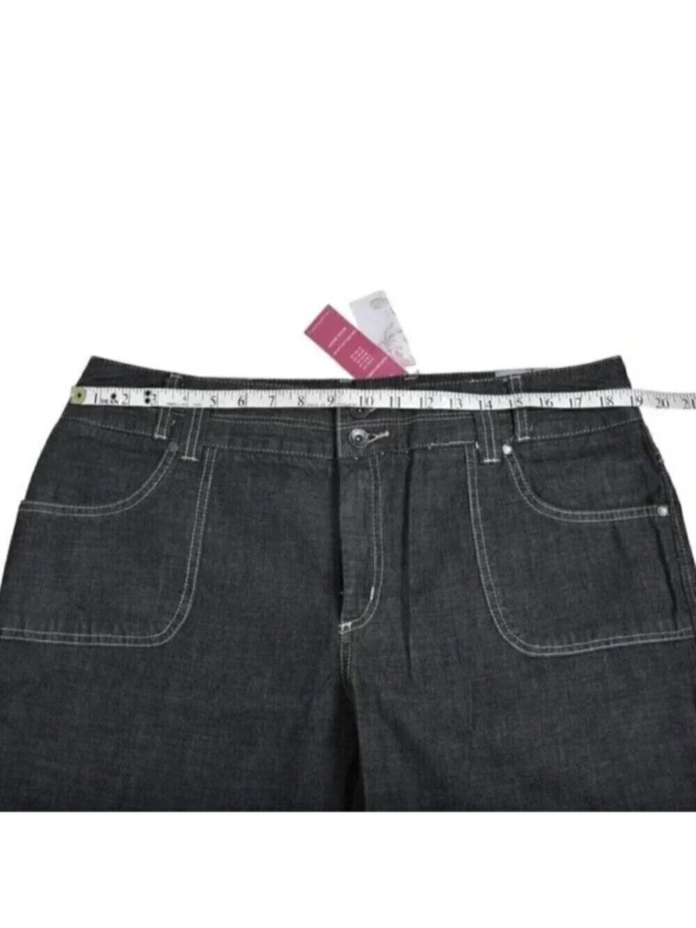 Vintage 90's Point Zero Nicole Benisti Wide Leg Jeans Gray NWT Size  15/16 - Picture 11 of 13
